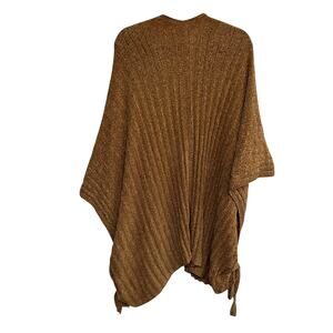 Cozy minimalist ribbed knit cardigan Coco + Carmen brown OS